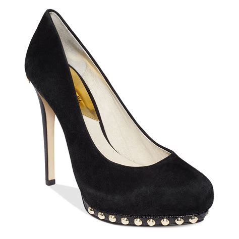 michael kors platform heels black|michael kors suede heels.